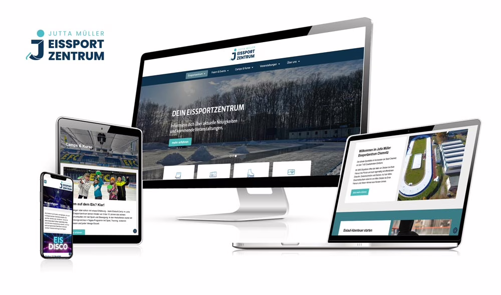 Webdesign für Eissportzentrum Jutta Müller Chemnitz