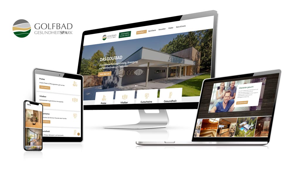 Webdesign für Golfbad Gesundheitspark Chemnitz