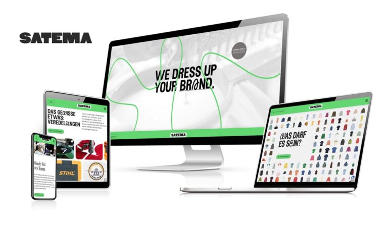 Webdesign für Satema Corporate Fashion GmbH