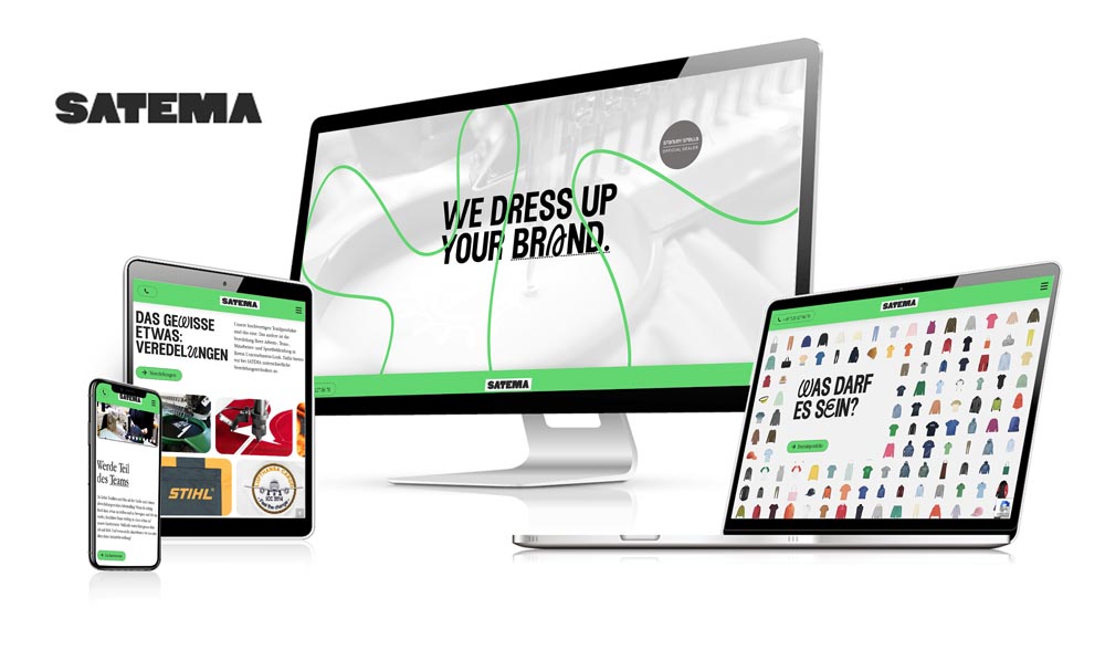 Webdesign für Satema Corporate Fashion GmbH
