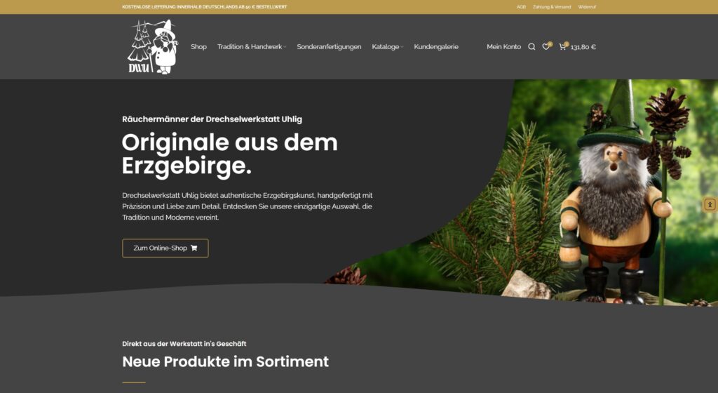 Website DWU Drechselwerkstatt Uhlig
