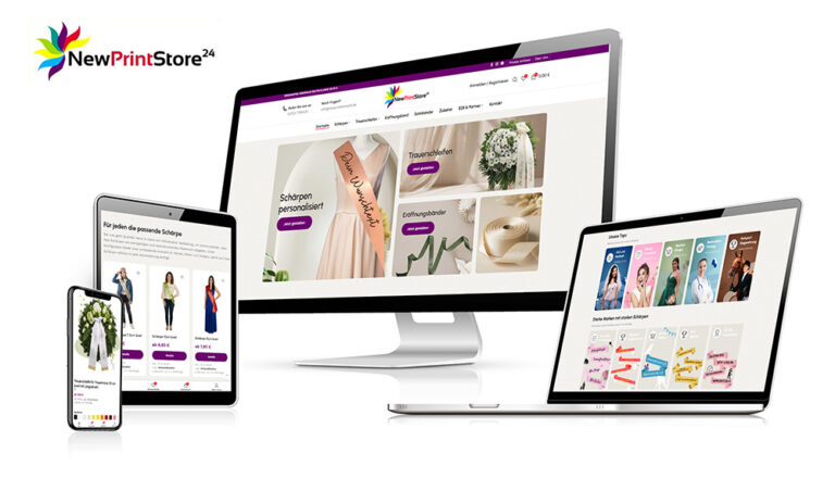 Webdesign und Onlineshop von NewPrintStore24