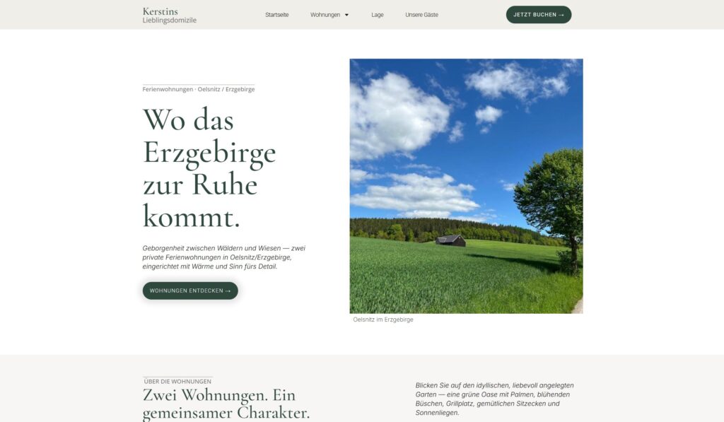 Website Kerstins Lieblingsdomizile