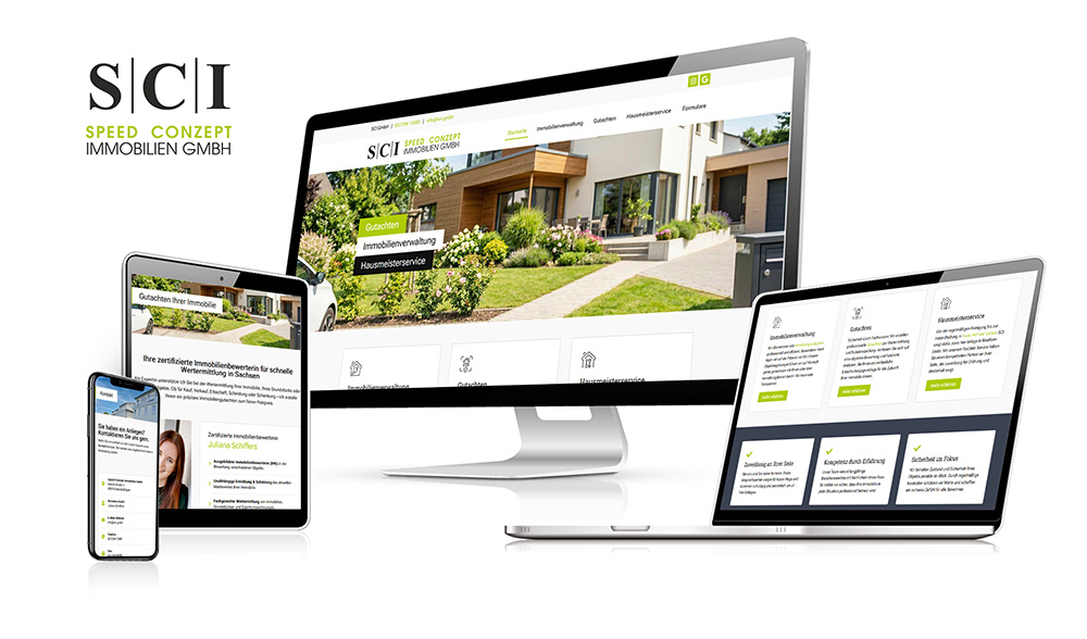 Webdesign für SCI Immobilien GmbH